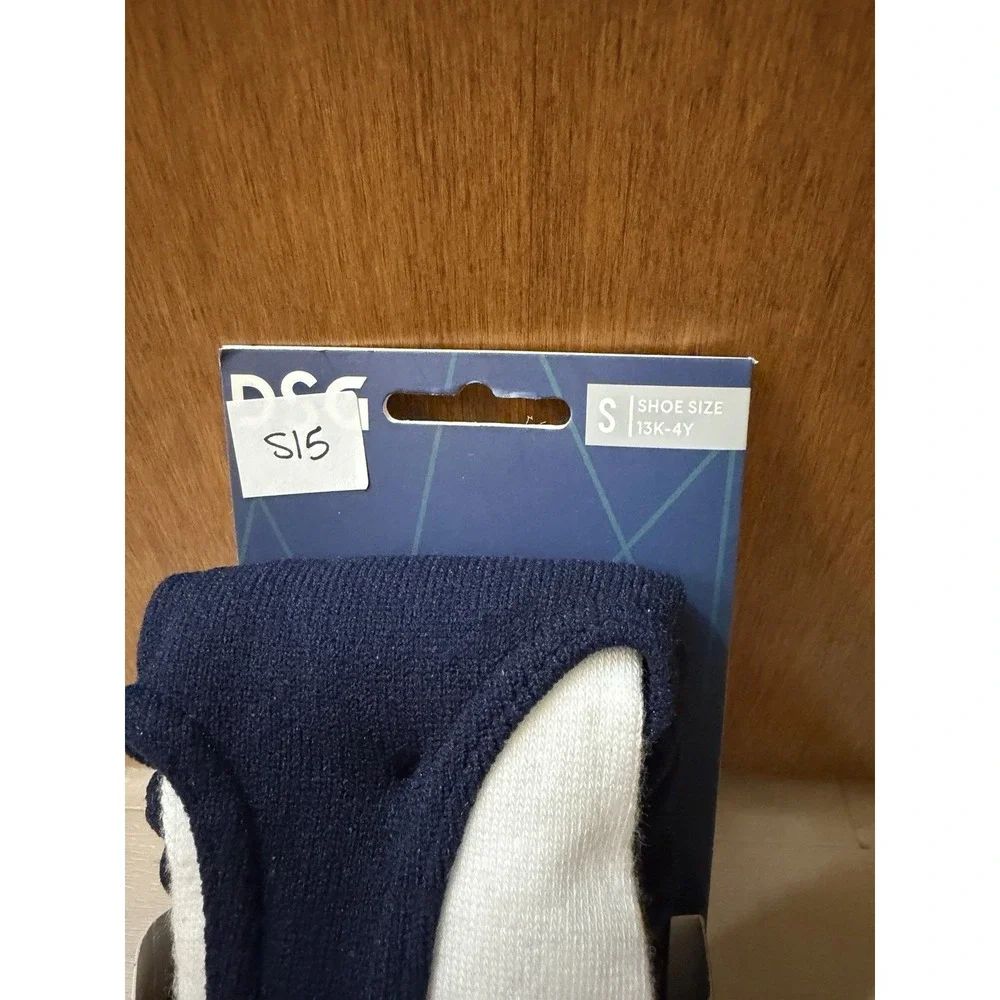 DSG Stirrup + Sanitary Baseball Socks Navy and White, Youth Small 13K-4Y S15